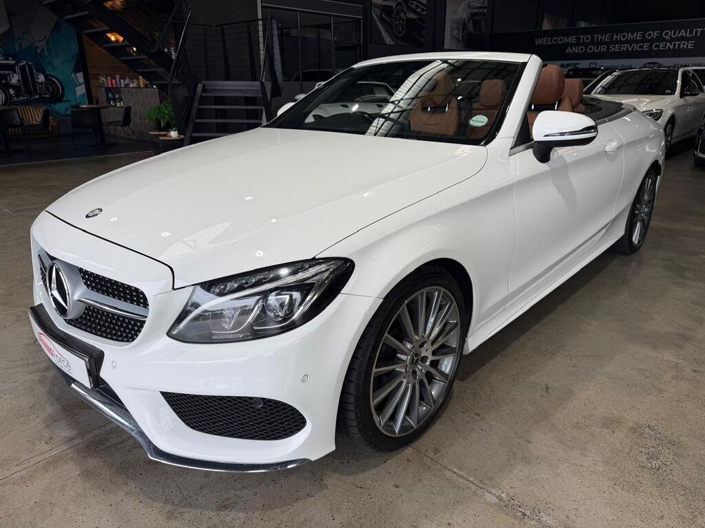 2017 Mercedes-Benz C200 Cabriolet C200 CABRIO AMG A/T in White, for sale at Driving Force Cape Town