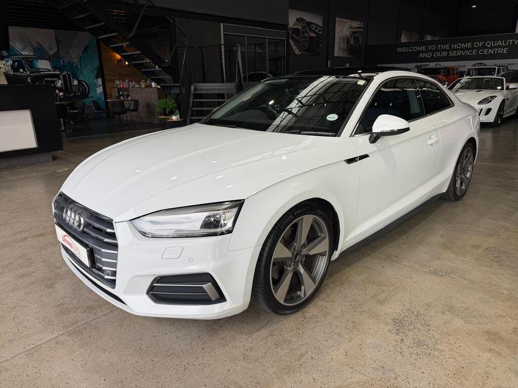 2017 Audi A5 2.0T FSI STRONIC SPORT (40 TFSI) in WHITE, for sale at Driving Force Cape Town