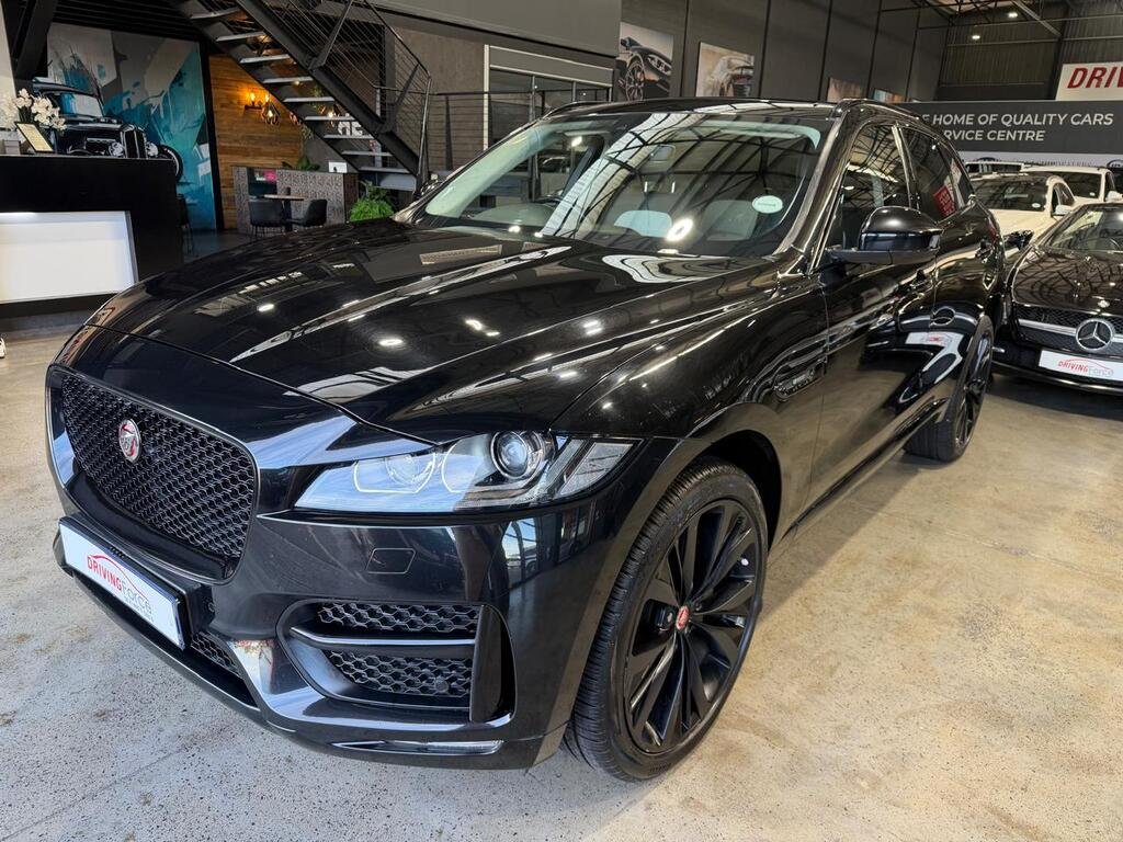 2019 Jaguar F-Pace F-PACE 3.0D AWD R-SPORT in Black, for sale at Driving Force Cape Town