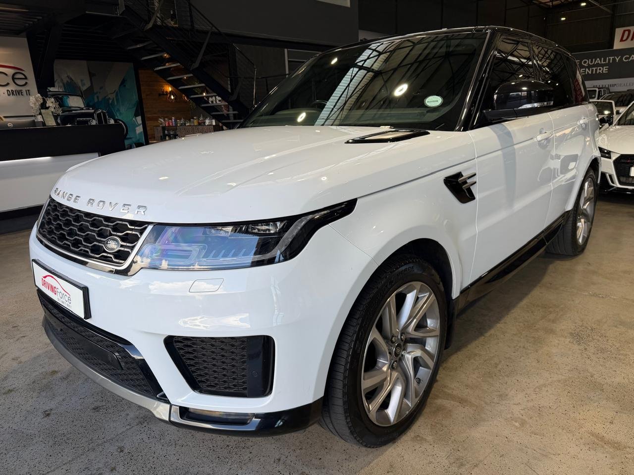 2020 Land Rover Range Rover Sport 3.0D HSE (190KW) in White, for sale at Driving Force Cape Town